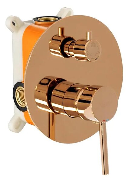 Built-in shower set Rea Lungo Copper + BOX