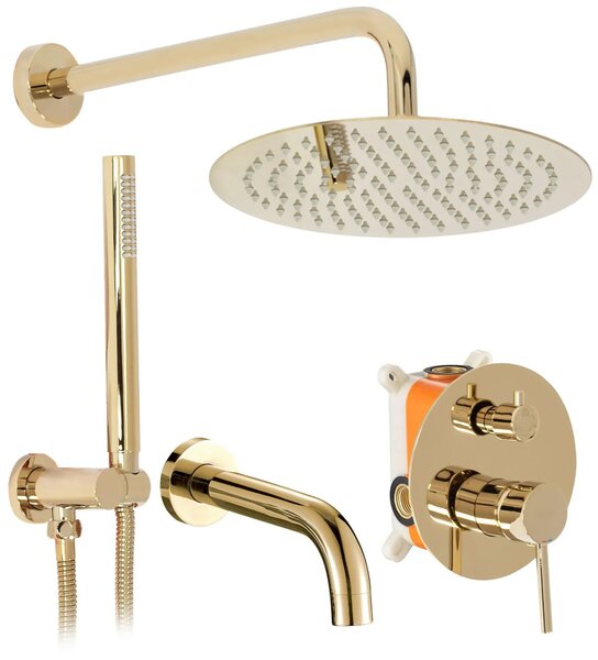 Built-in shower set Rea Lungo Gold + BOX