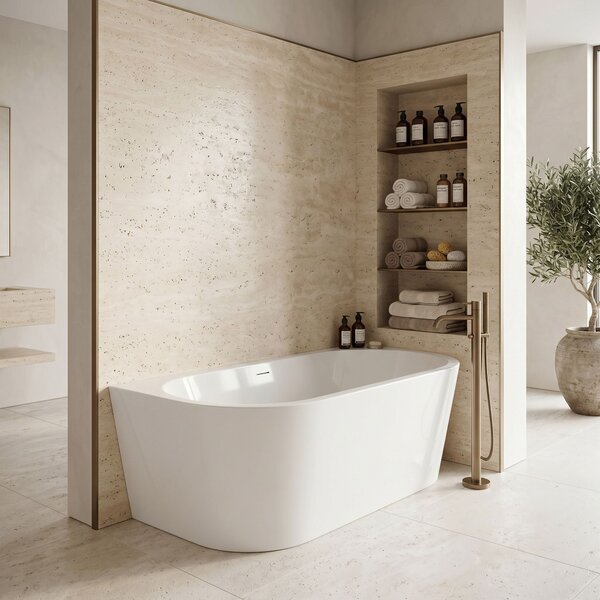 Wall acrylic bath Rea Capri 180cm