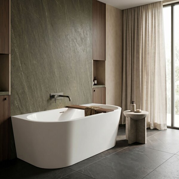 Wall acrylic bath Rea Capri 180cm