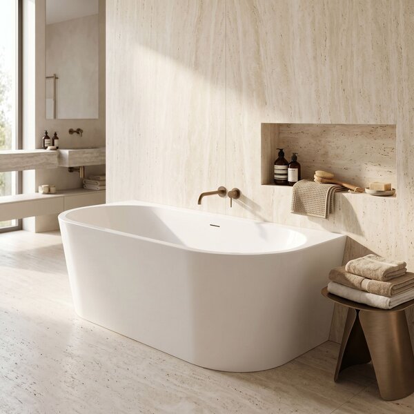 Wall acrylic bath Rea Capri 180cm