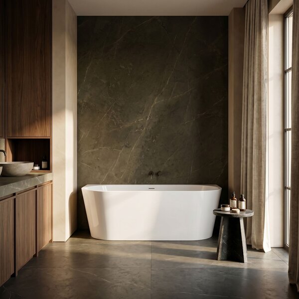 Wall acrylic bath Rea Capri 180cm