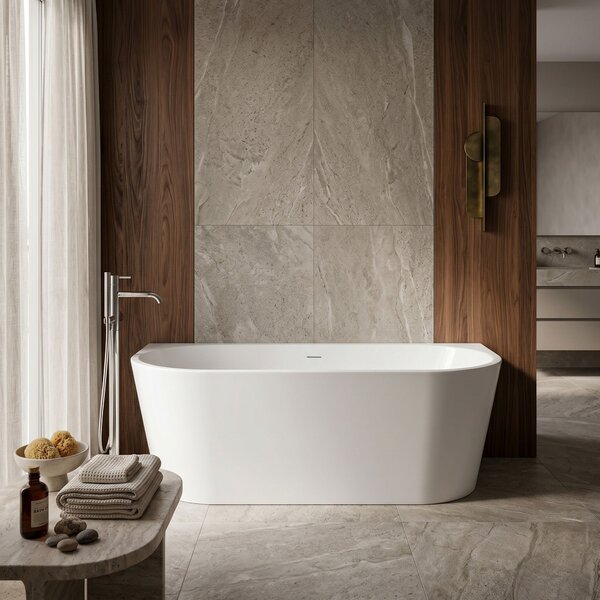 Wall acrylic bath Rea Capri 180cm