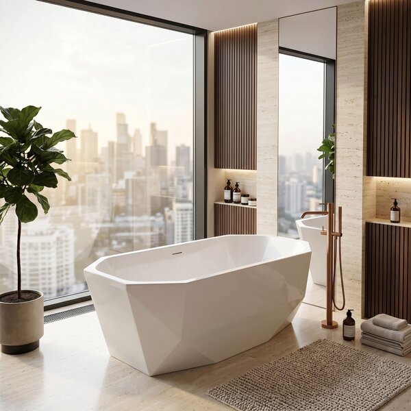 Freestanding bathtub Rea Diamanti 170