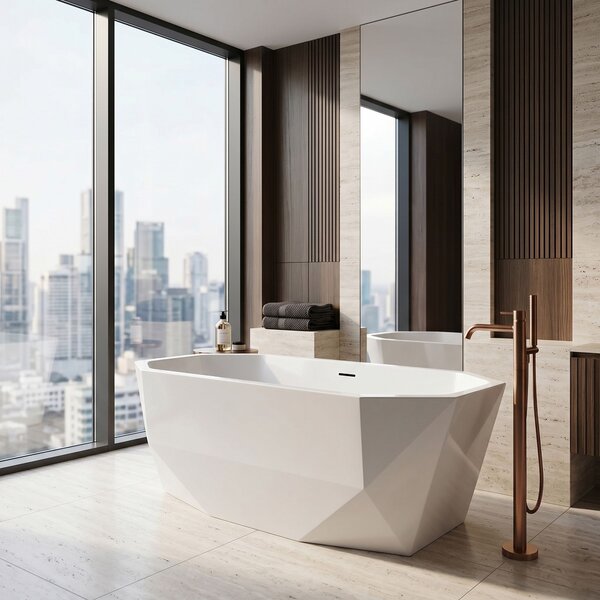 Freestanding bathtub Rea Diamanti 170