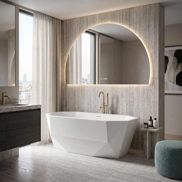 Freestanding bathtub Rea Diamanti 170