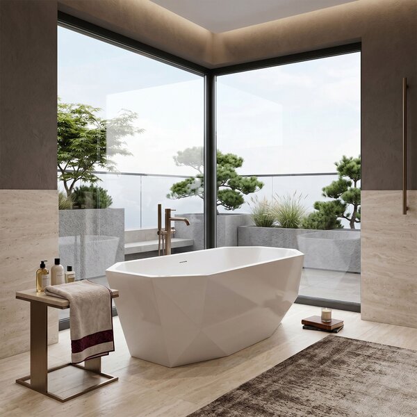 Freestanding bathtub Rea Diamanti 170