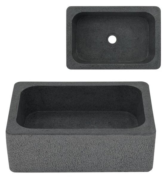 Sink 45x30x15 cm Riverstone Black