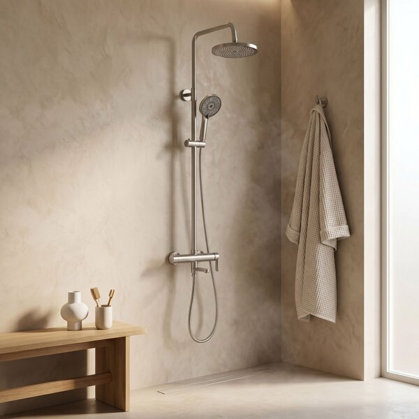 Shower Set Rea Arcos brush nickle
