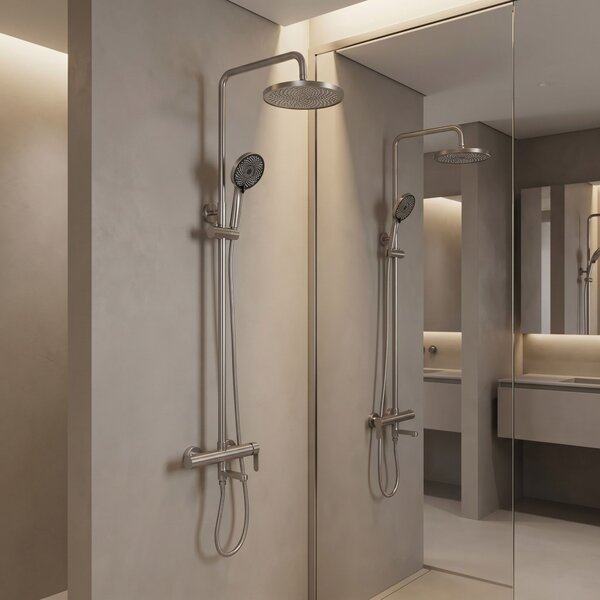 Shower Set Rea Arcos brush nickle