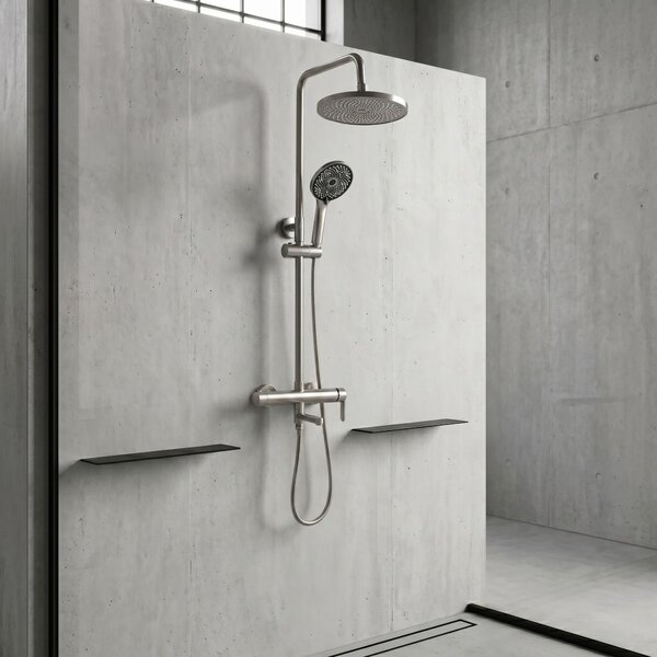 Shower Set Rea Arcos brush nickle