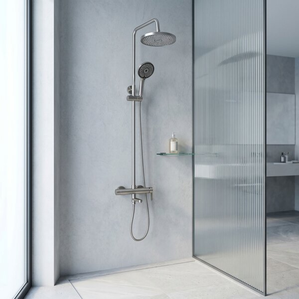 Shower Set Rea Arcos brush nickle