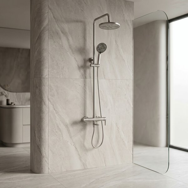 Shower Set Rea Arcos brush nickle