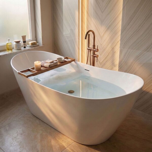 Freestanding bath Rea Ferrano Slim 150