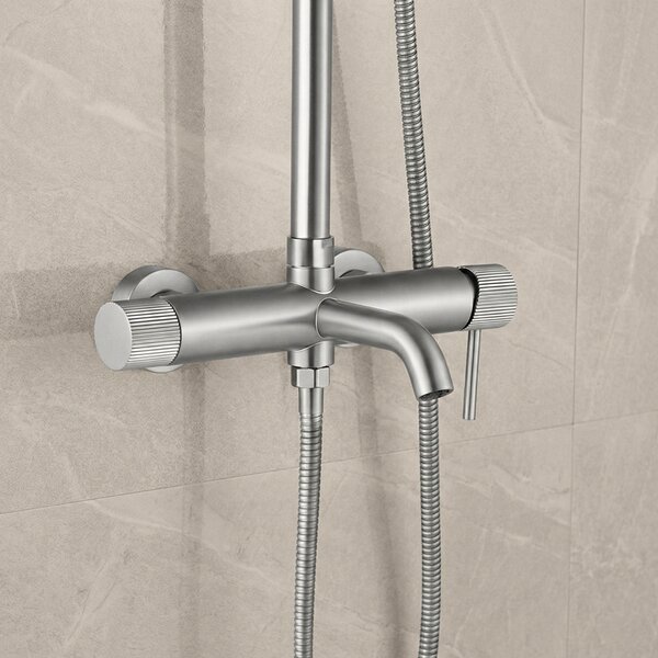 Shower set Rea Lungo Stripe Brush Nickel