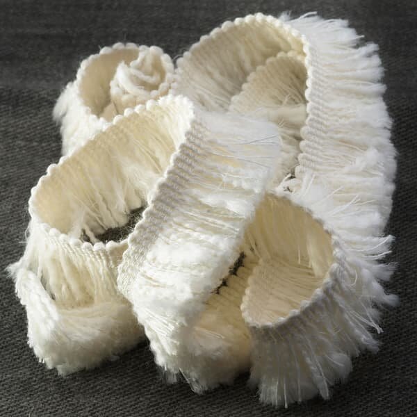 Beagle Salt/Vesper, Sustainable Feather, Cushion, Salt & Vesper - Andrew Martin With Trim/Fringe & Linen & Linen Blend Plain