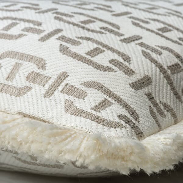 Burlington String Medium Rectangle, Sustainable Feather, Rectangle Cushion - Andrew Martin Sophie Paterson With Trim/Fringe & Cotton Blend & Linen Ble