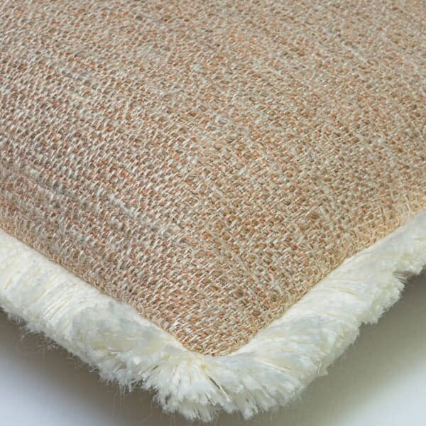 Wren Autumn, Sustainable Feather, Cushion, 55cm x 55cm - Andrew Martin Sophie Paterson With Trim/Fringe & Linen Blend & Viscose Blend & Wool Blend Pla