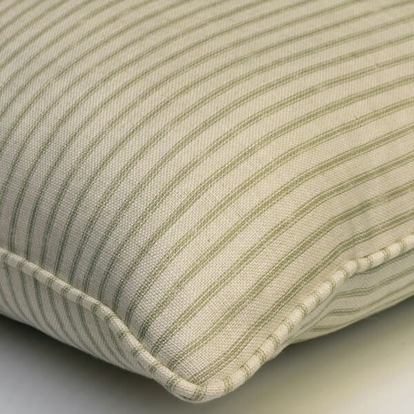 Picket Leaf, Sustainable Feather, Cushion - Andrew Martin Eco-conscious & Linen Blend & Viscose Blend Small Prints & Stripe