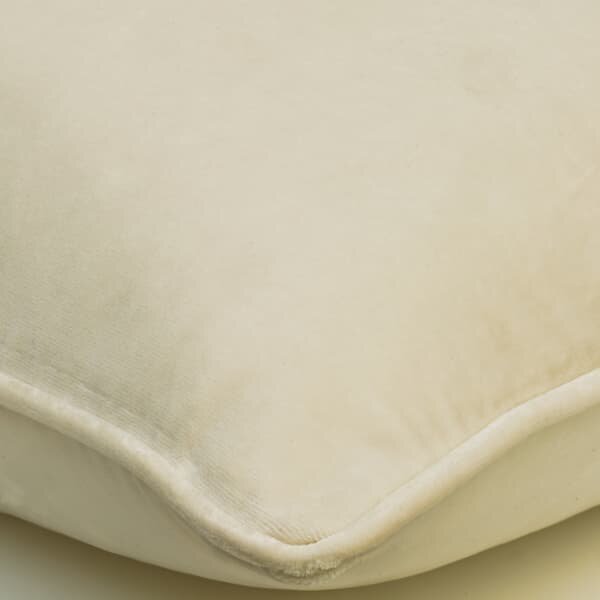 Medici Chalk, Sustainable Feather, Cushion - Andrew Martin Eco-conscious & Cotton & Velvet Plain