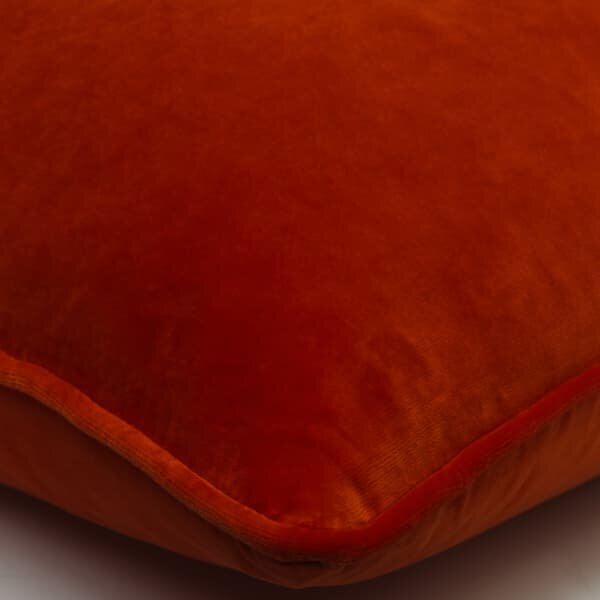 Medici Burnt Sienna, Sustainable Feather, Cushion - Andrew Martin Eco-conscious & Cotton & Velvet Plain