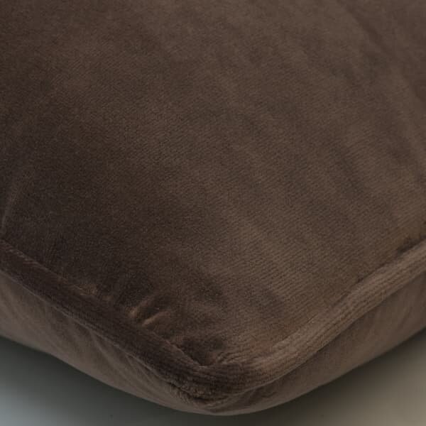 Medici Mocha, Sustainable Feather, Cushion - Andrew Martin Eco-conscious & Cotton & Velvet Plain