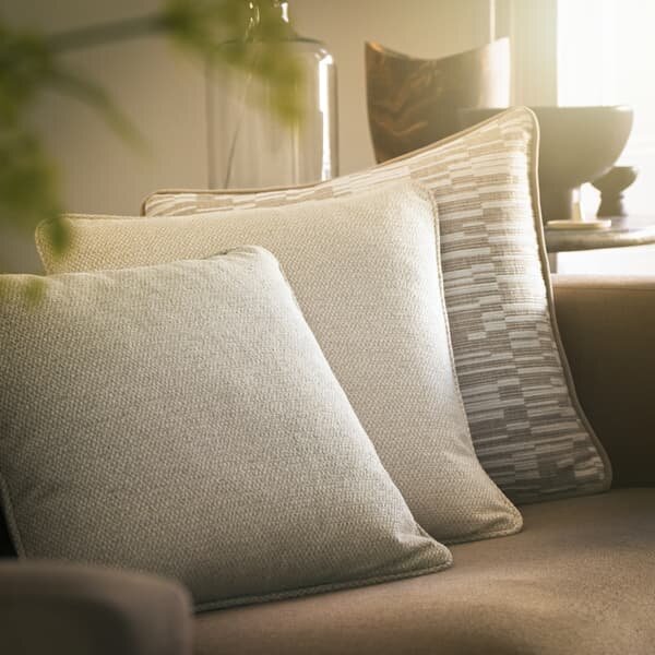 Jetty String, 50/50% Wool And Feather Mix, Cushion, 55cm x 55cm - Andrew Martin Woolkeepers Eco-conscious & Wool & Feather Filling & Linen & Linen Ble