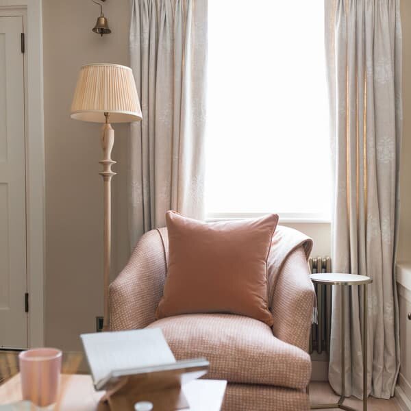 Medici Old Rose, Sustainable Feather, Cushion - Andrew Martin Eco-conscious & Cotton & Velvet Plain