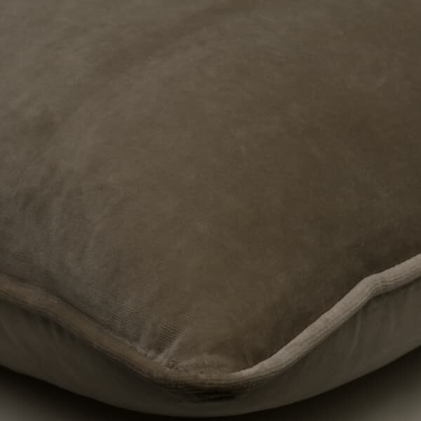 Medici Taupe, Sustainable Feather, Cushion - Andrew Martin Eco-conscious & Cotton & Velvet Plain