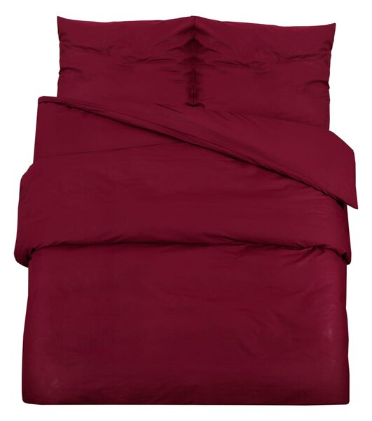 Duvet Cover Set Bordeaux 155x220 cm Cotton