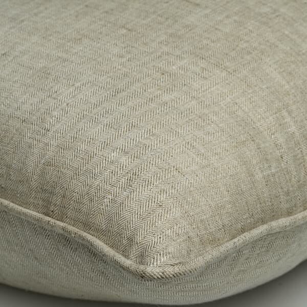 Teepee Natural, Sustainable Feather, Cushion - Andrew Martin Linen & Linen Blend Herringbone & Plain