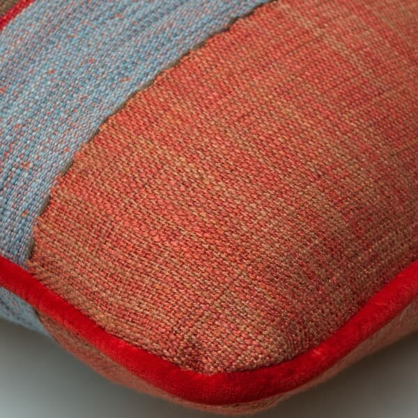 Es Cavalet 3, Sustainable Feather, Cushion, 50cm x 50cm - Andrew Martin Cotton Blend Stripe