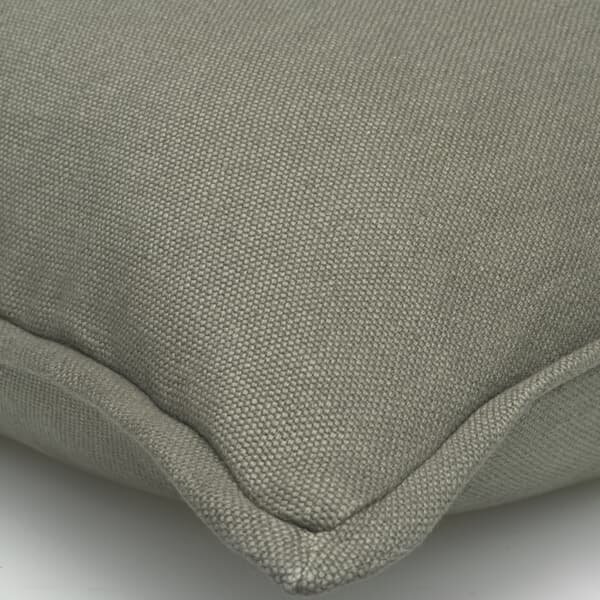 Rocco Mountain, Sustainable Feather, Cushion, 55cm x 55cm - Andrew Martin With Trim/Fringe & Linen & Linen Blend Plain