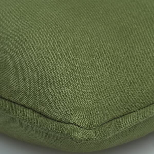 Rocco Leaf, Sustainable Feather, Cushion, 55cm x 55cm - Andrew Martin With Trim/Fringe & Linen & Linen Blend Plain