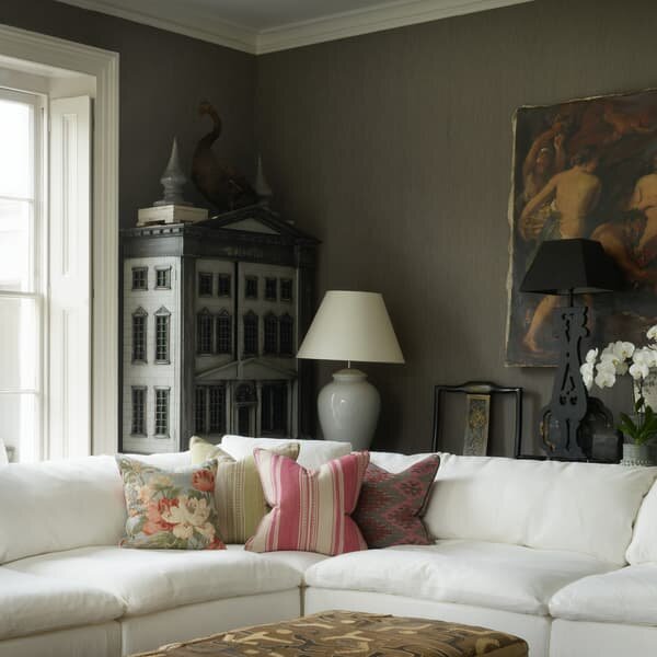Las Salinas 9, Sustainable Feather, Cushion, 55cm x 55cm, Pink - Andrew Martin Cotton Blend Kilim & Stripe