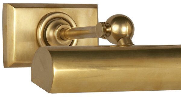 Brass Picture Light | Cabinet Maker's Single Picture Light Antique Bronze, Picture Light, Small, Hand-Rubbed Antique Brass - Andrew Martin