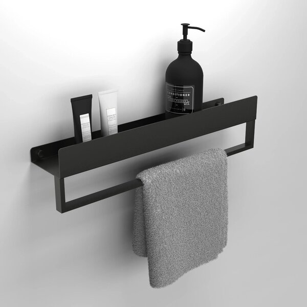 Bathroom shelf SF01 60cm black matt