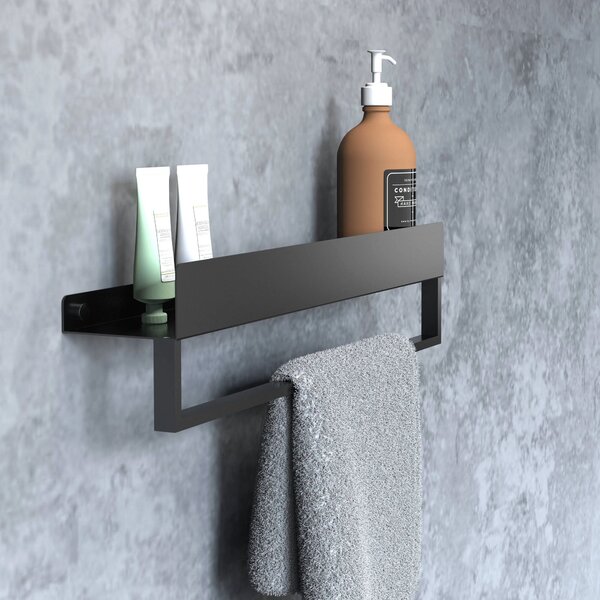 Bathroom shelf SF01 60cm black matt