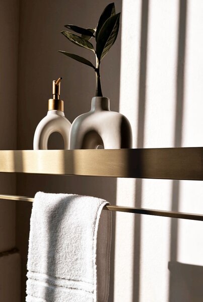 Bathroom shelf SF01 45cm gold brush