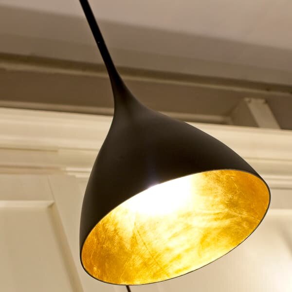 Agnes Pendant Light, Black, Small - Andrew Martin