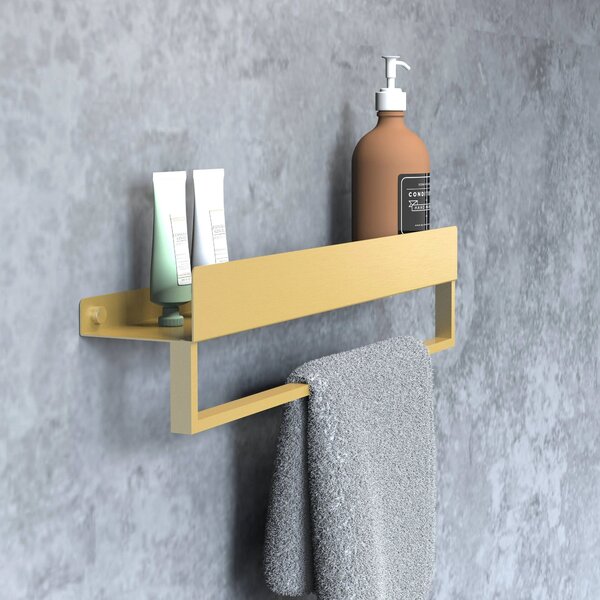 Bathroom shelf SF01 45cm gold brush