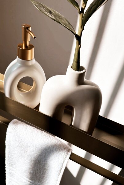 Bathroom shelf SF01 45cm gold brush