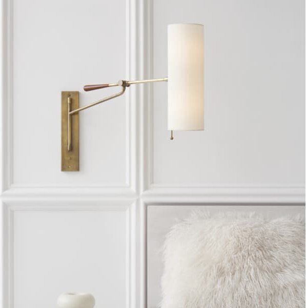 Frankfort Wall Light Brass, Wall Light, Antique Brass/Mahogany - Andrew Martin