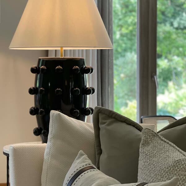 Linden Table Lamp Black, Table Lamp, Medium - Andrew Martin