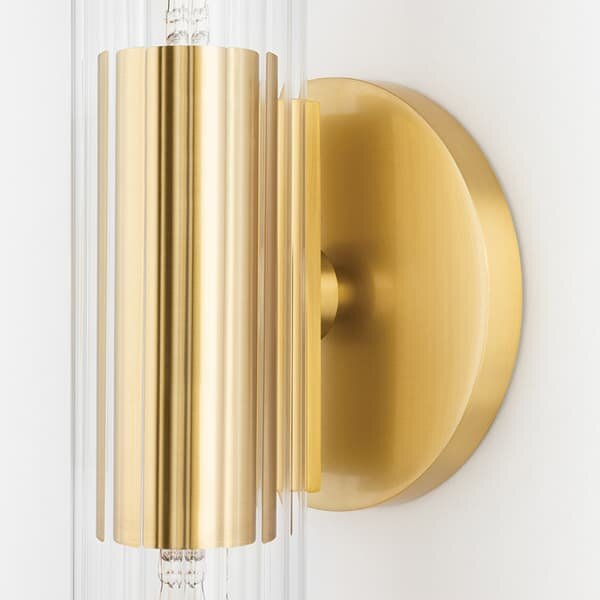 Cecily Wall Light Brass, Wall Light, Small, Aged Brass - Andrew Martin