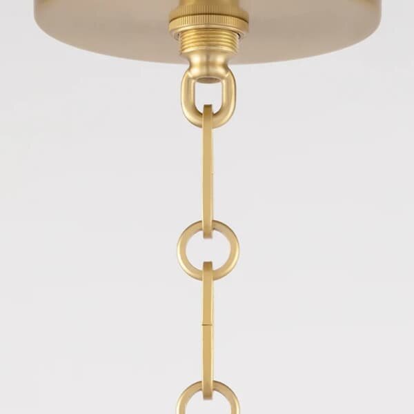 Eldridge Cone Pendant Light, Brass/White - Andrew Martin