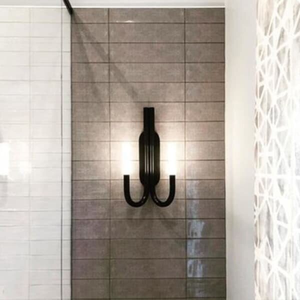 Rousseau Double Wall Light Bronze, Wall Light, Bronze / Crystal - Andrew Martin
