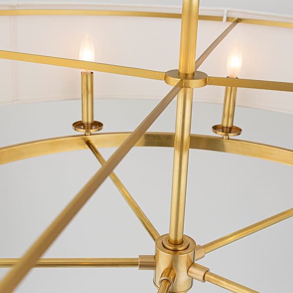 Durham Round Pendant, Ceiling Light, Brass - Andrew Martin