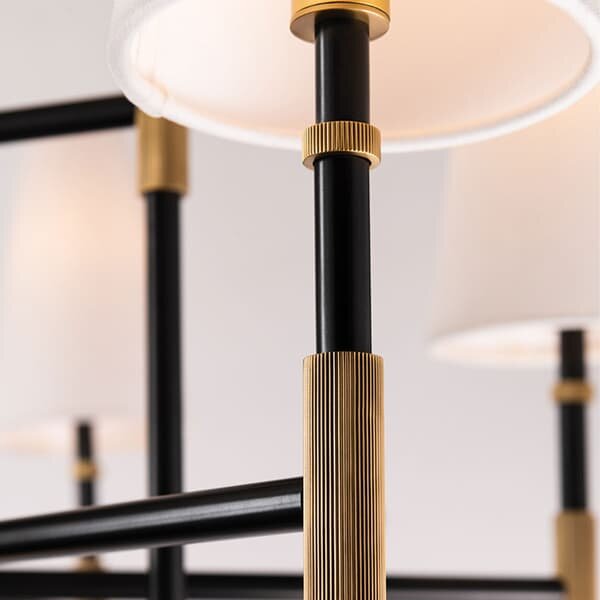 Bowery Chandelier Bronze, Small, Aged Old Bronze - Andrew Martin