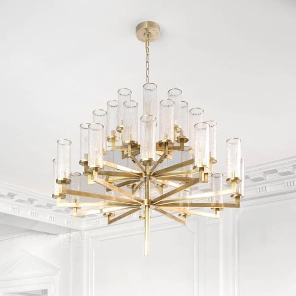 Liaison Chandelier Brass, 2 Tier, Antique-Burnished Brass - Andrew Martin